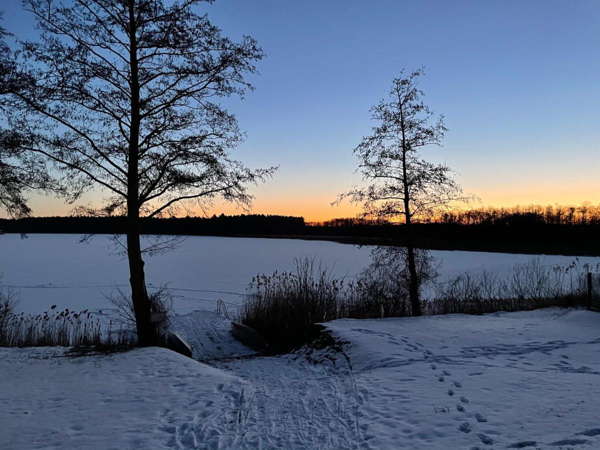 5 Sterne-Ferienhaus Eisvogel Am See Mit Sauna Und Kamin Krakow am See Exteriér fotografie